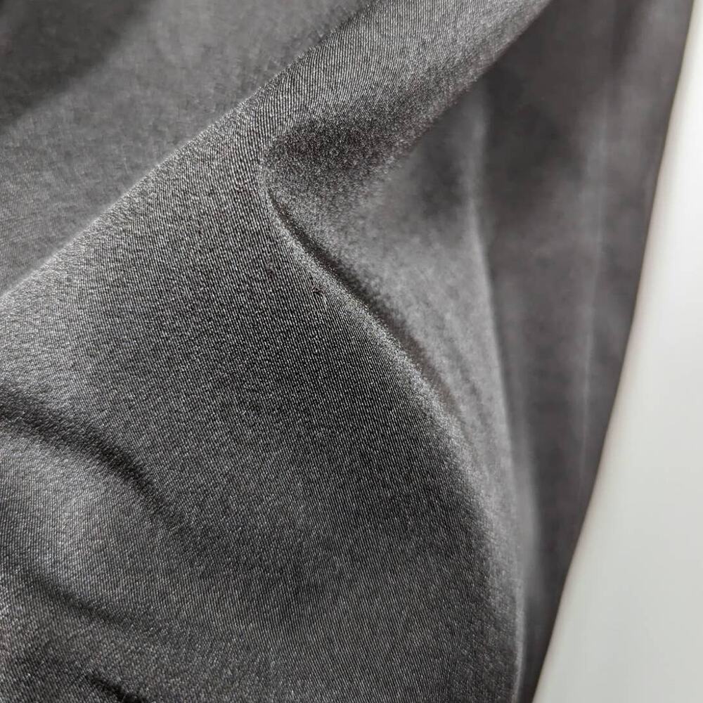 La Femme Surplice Off The Shoulder Column Gown Dress Black Satin Size 8 Preowned - Picture 6 of 8